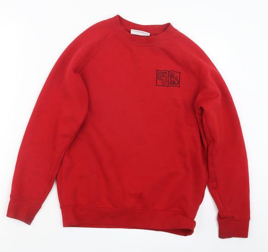 woodbank Boys Red   Pullover Jumper Size 11-12 Years