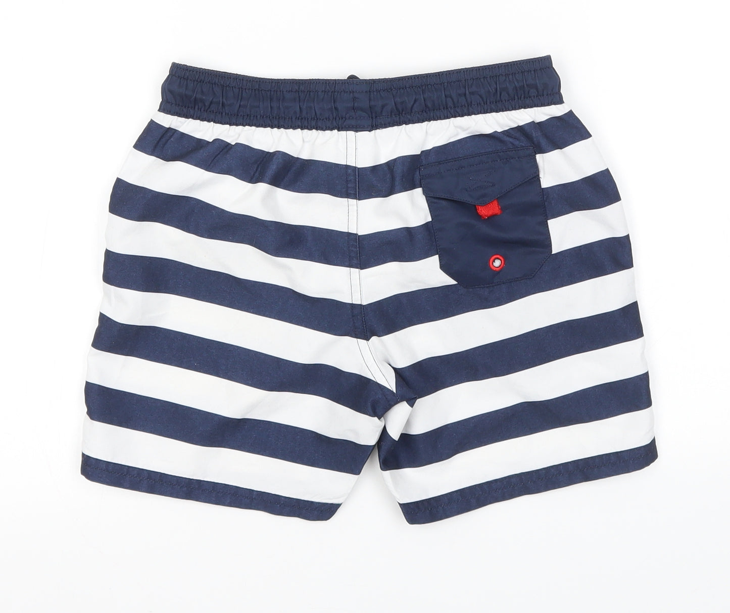 Marks and Spencer Boys Blue Striped  Bermuda Shorts Size 6-7 Years
