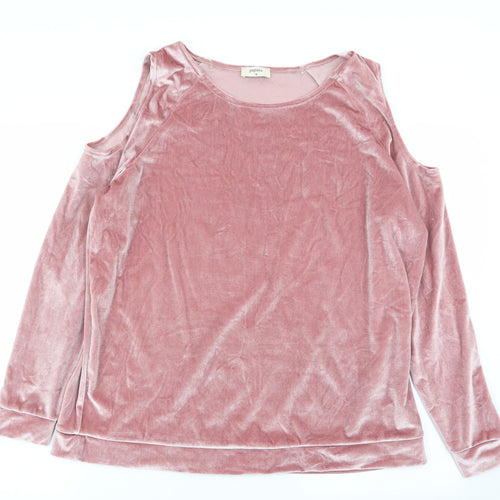 Papaya Womens Pink   Basic T-Shirt Size 18