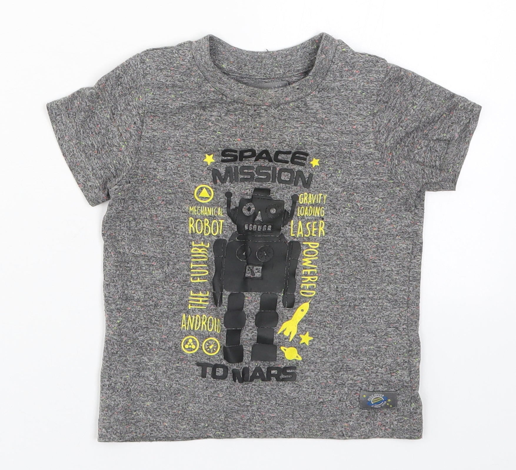 Mothercare Boys Grey Basic T-Shirt Size 18-24 Months - Space Mission t –  Preworn Ltd