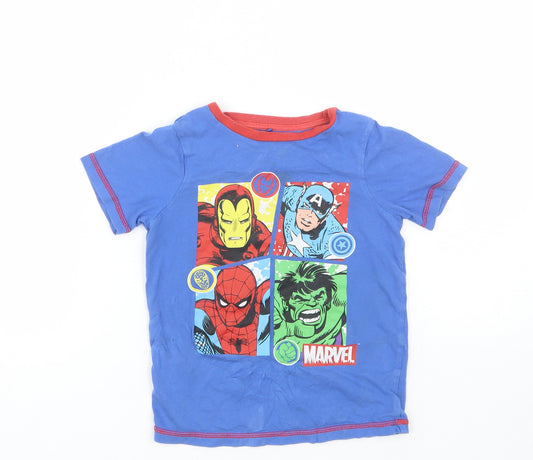 Marvel Boys Blue    Pyjama Top Size 4-5 Years  - Marvel
