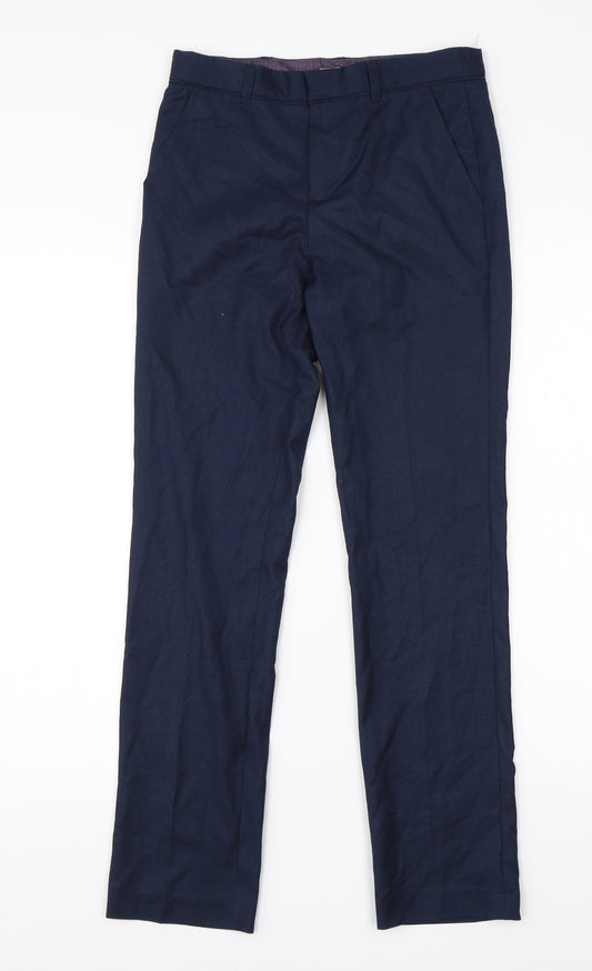 Debenhams Boys Blue  Viscose Dress Pants Trousers Size 11 Years  Regular
