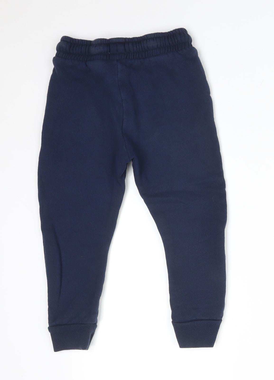 F&F Boys Blue  Cotton Jogger Trousers Size 3-4 Years  Regular