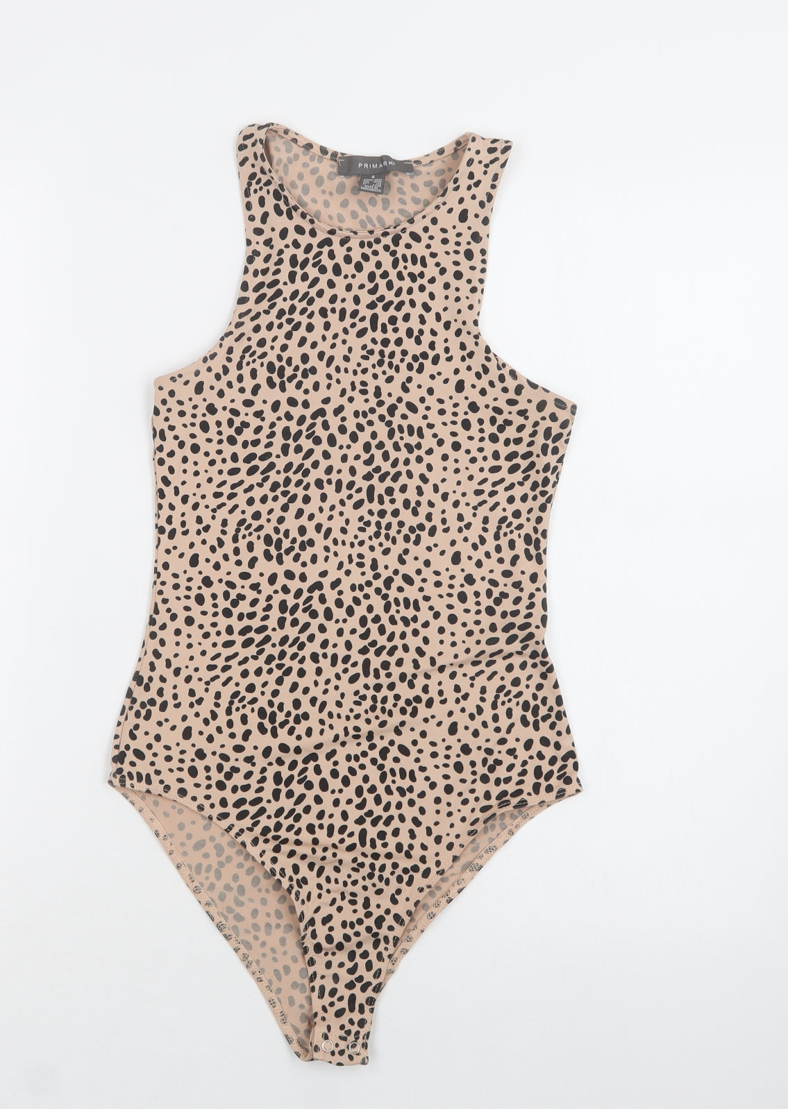 Primark Womens Beige Animal Print Polyester Bodysuit One-Piece Size S –  Preworn Ltd