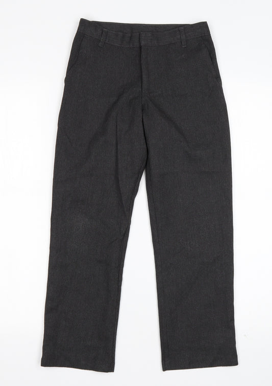 George Boys Grey  Polyester Dress Pants Trousers Size 8-9 Years  Regular