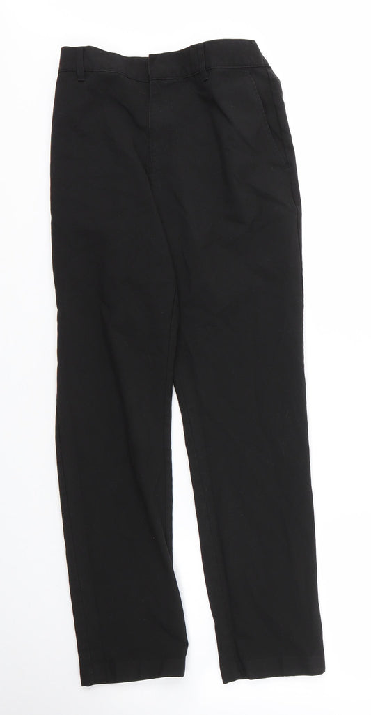 M&S Boys Black  Viscose Carpenter Trousers Size 14 Years L25 in Regular Zip