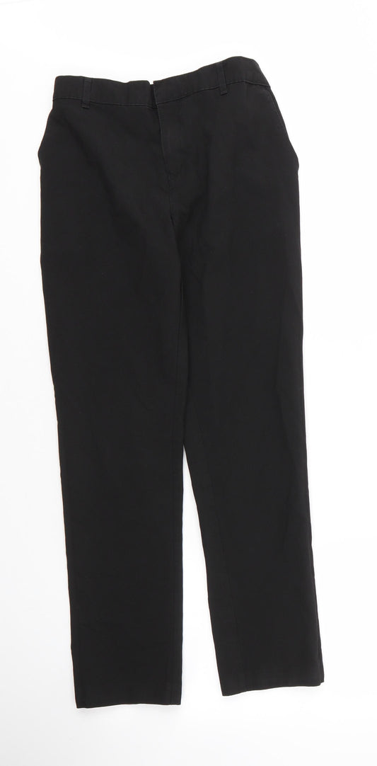 M&S Boys Black  Viscose Carpenter Trousers Size 14 Years L26 in Regular Zip