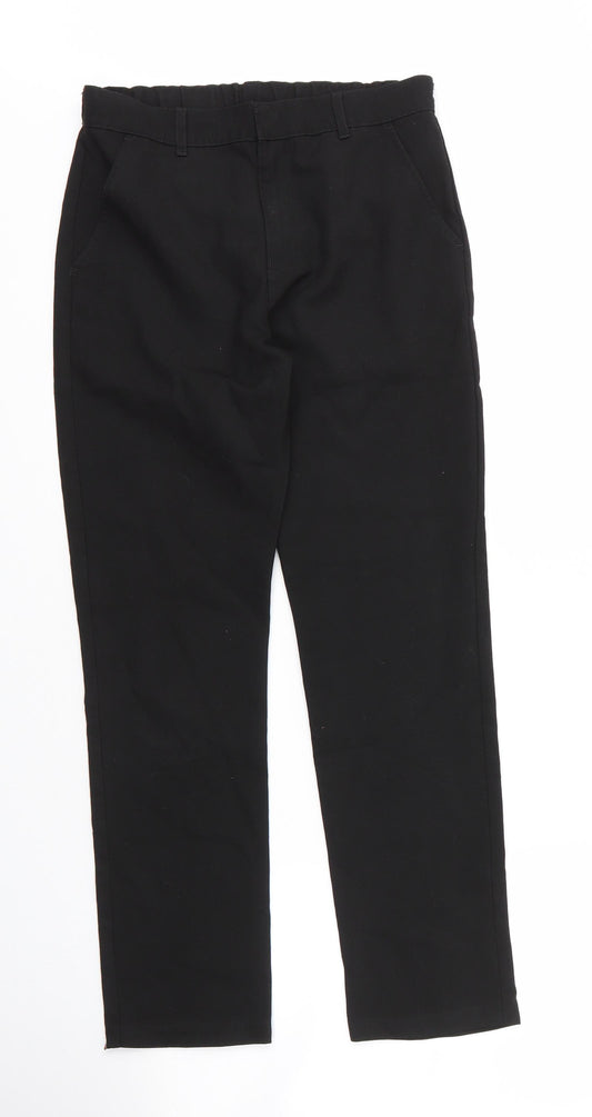F&F Boys Black  Viscose Carpenter Trousers Size 11 Years L26 in Regular Zip