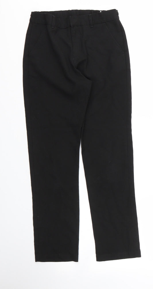 F&F Boys Black  Viscose Carpenter Trousers Size 11 Years L24 in Regular Zip