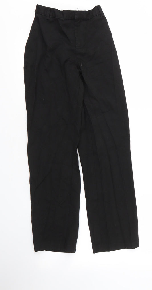 George Boys Black  Viscose Capri Trousers Size 11 Years L25 in Regular Zip