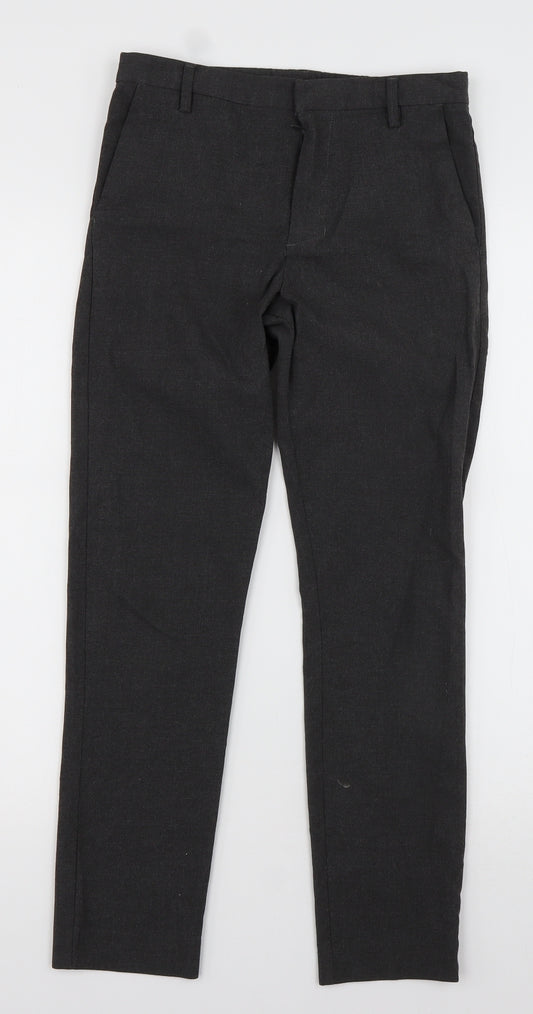 NEXT Boys Grey  Polyester Capri Trousers Size 11 Years  Regular Hook & Eye - School wear