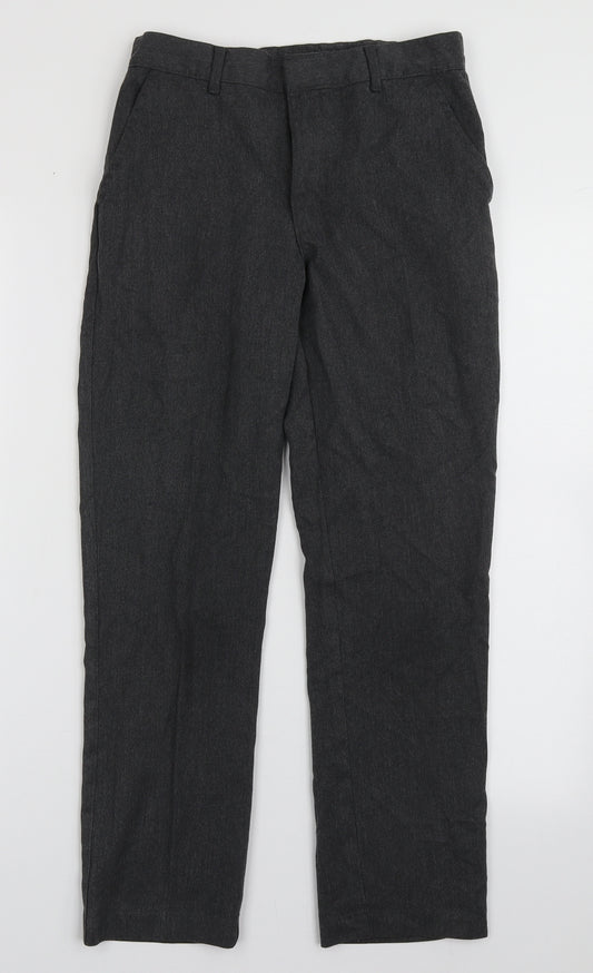 Matalan Boys Grey  Polyester Capri Trousers Size 11 Years  Regular Hook & Eye - school wear