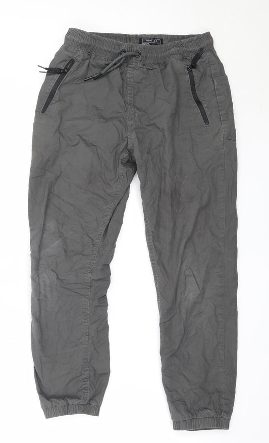 NEXT Boys Green  Cotton Cargo Trousers Size 11 Years  Regular