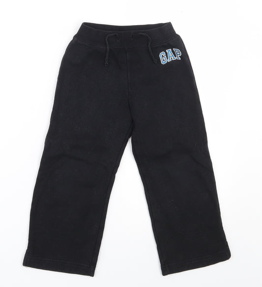 Baby Gap Boys Black  Cotton Sweatpants Trousers Size 4 Years  Regular Drawstring