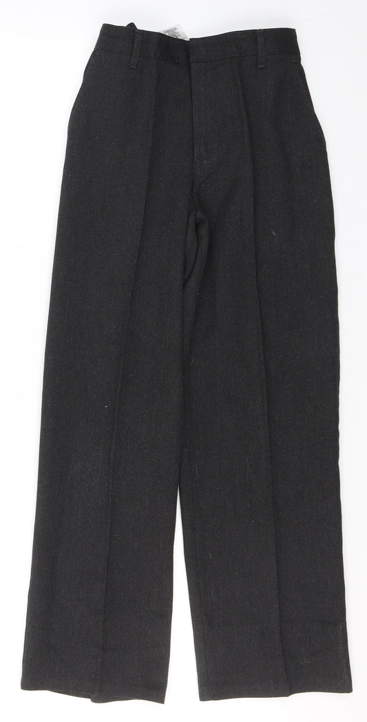 George Boys Black  Polyester Capri Trousers Size 9-10 Years  Regular Button - school trousers