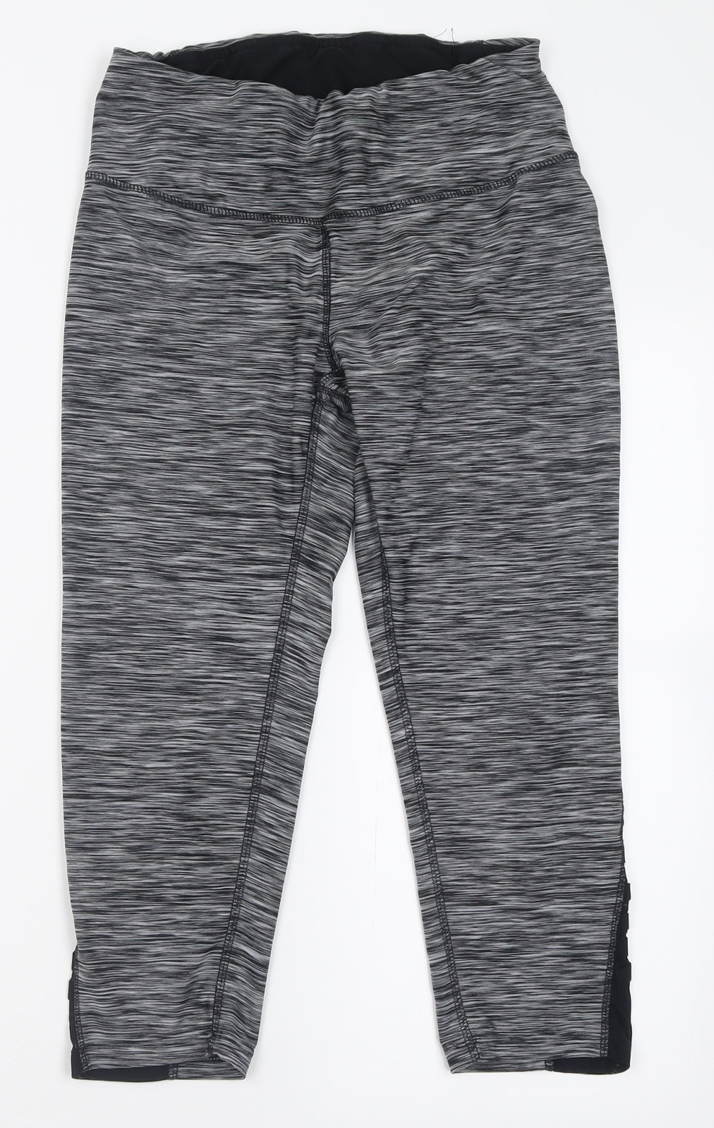 RBX Womens Grey Polyacrylate Fibre Cropped Leggings Size M L20 in
