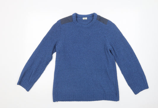F&F Boys Blue Crew Neck  Polyester Pullover Jumper Size 11-12 Years  Pullover