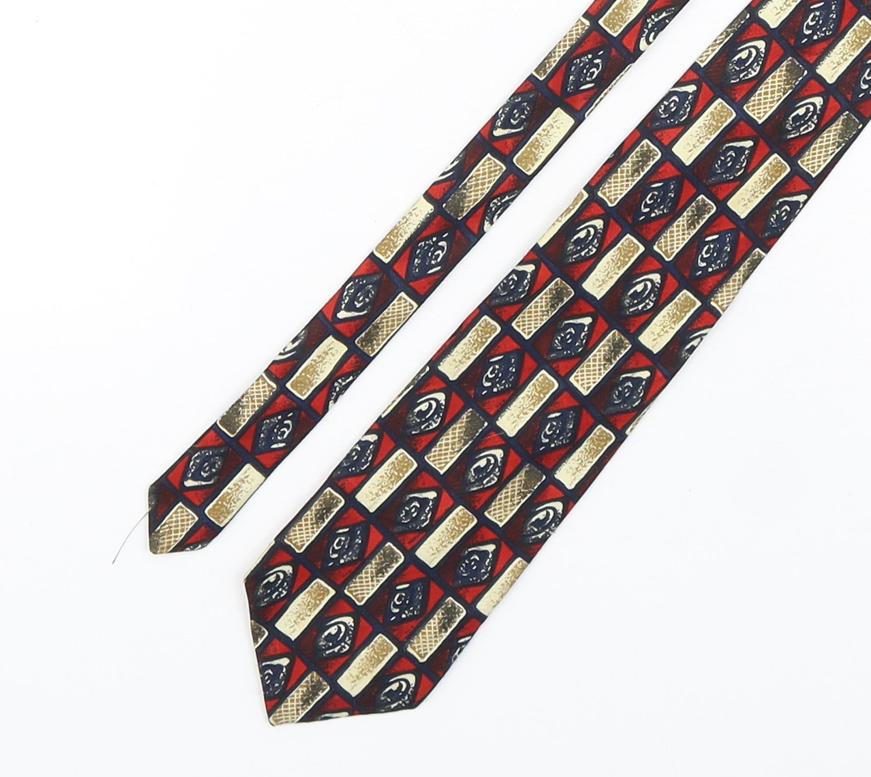 Ciro Citterio Mens Multicoloured Geometric Polyester Pointed Tie One S