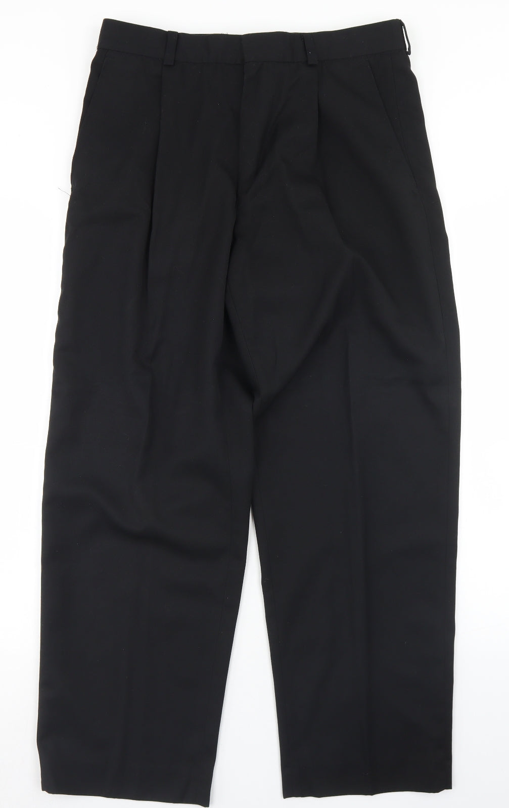 Dunnes Store Mens Black Polyester Dress Pants Trousers Size 34 in L29