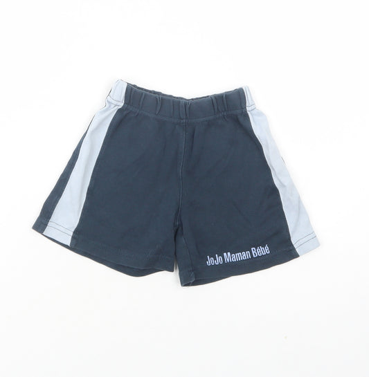 JoJo Maman Bébé Boys Blue  Cotton Sweat Shorts Size 3-4 Years  Regular