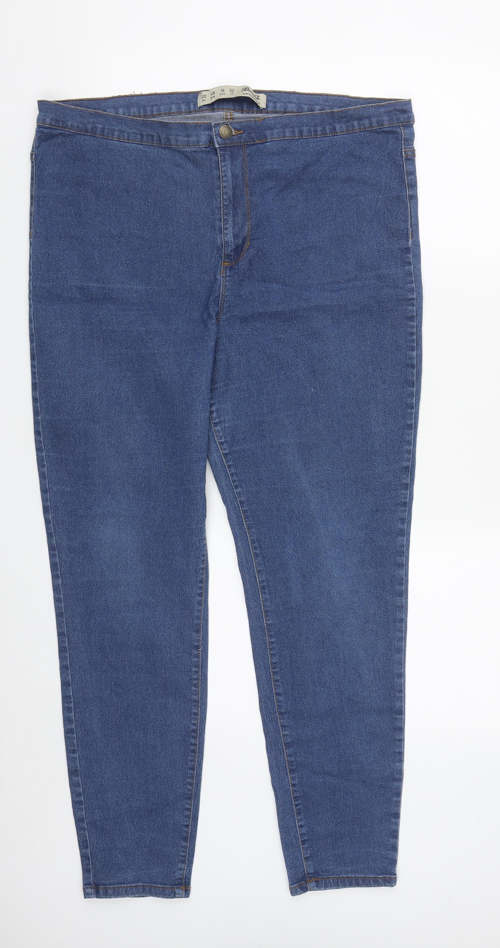 Lover Konsultation Som svar på Denim & Co. Womens Blue Cotton Straight Jeans Size 20 L29 in Regular Z –  Preworn Ltd
