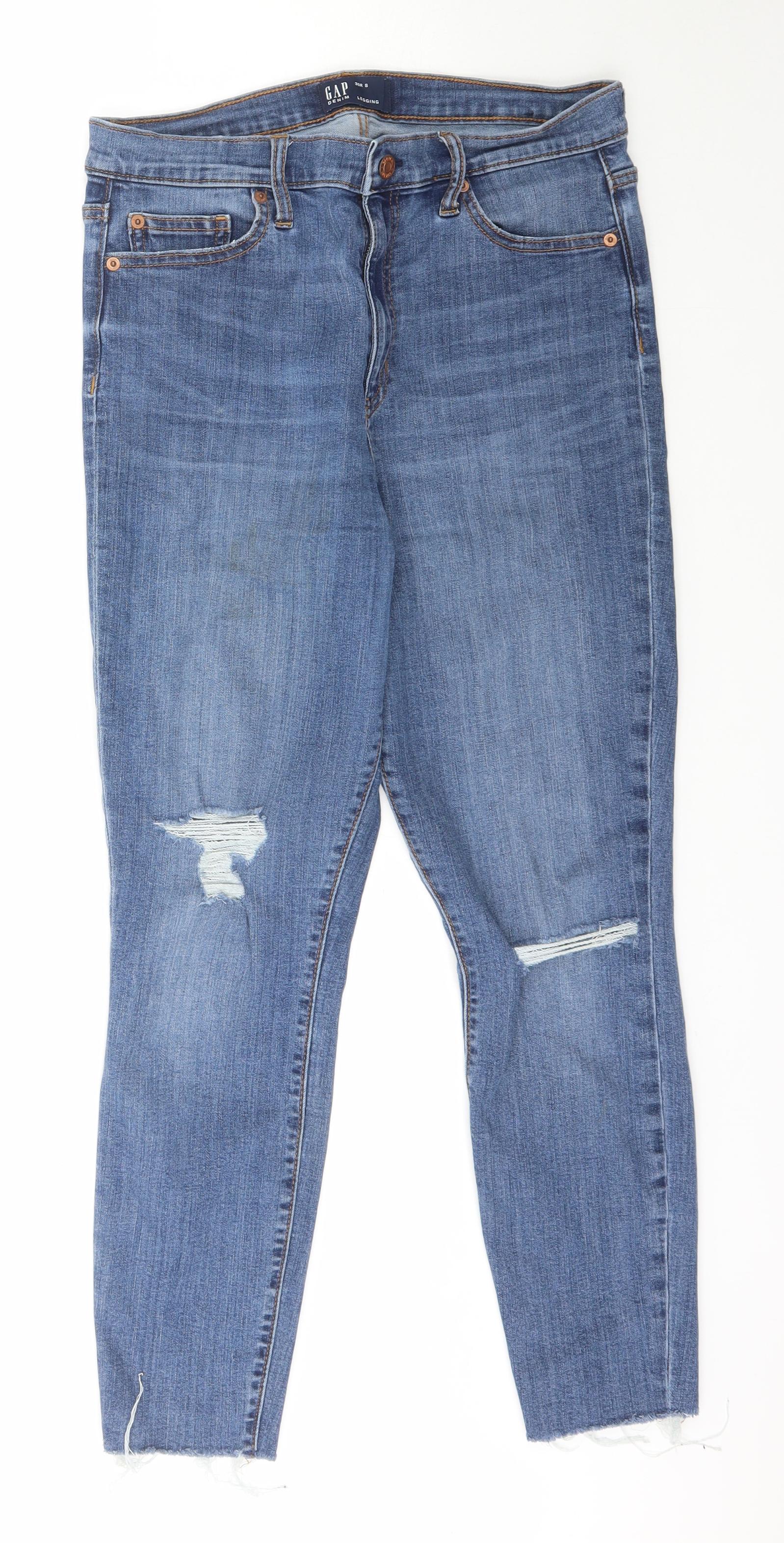 Gap Womens Blue Cotton Skinny Jeans Size 30 L30 in Regular Zip