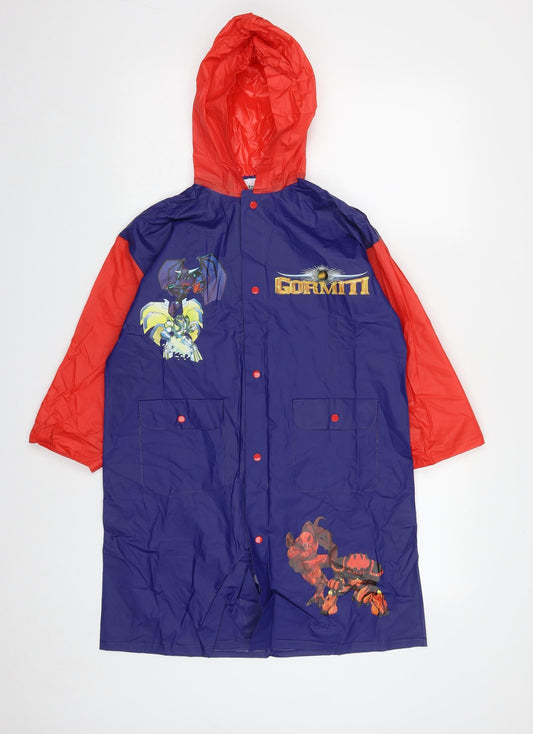 Gormiti Boys Blue   Rain Coat Coat Size 8 Years  Snap