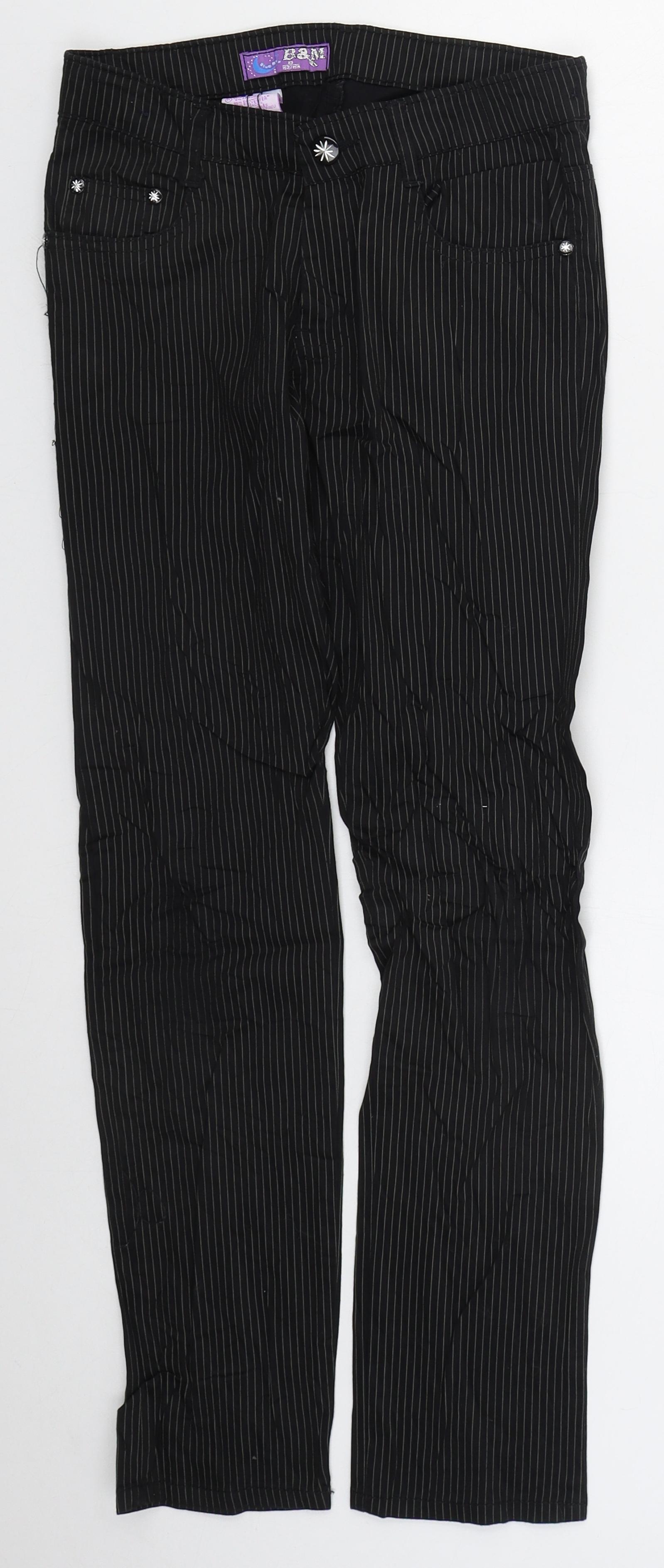 Black and white striped sales pants girls