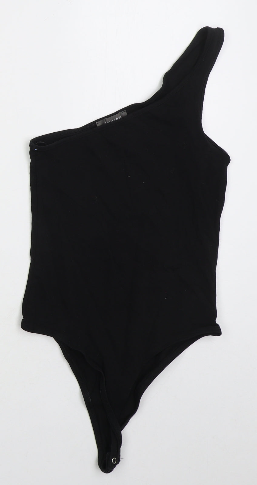 Primark Womens Black Cotton Bodysuit One-Piece Size 10 Button