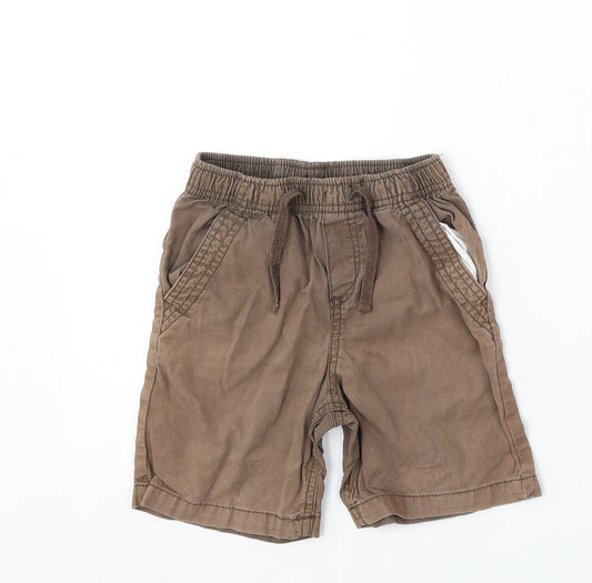 Cherokee Boys Brown  Cotton Bermuda Shorts Size 3-4 Years  Regular