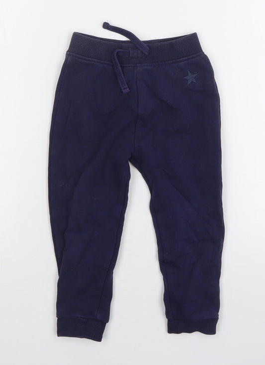 Dunnes Stores Boys Blue  Cotton Sweatpants Trousers Size 2-3 Years  Regular