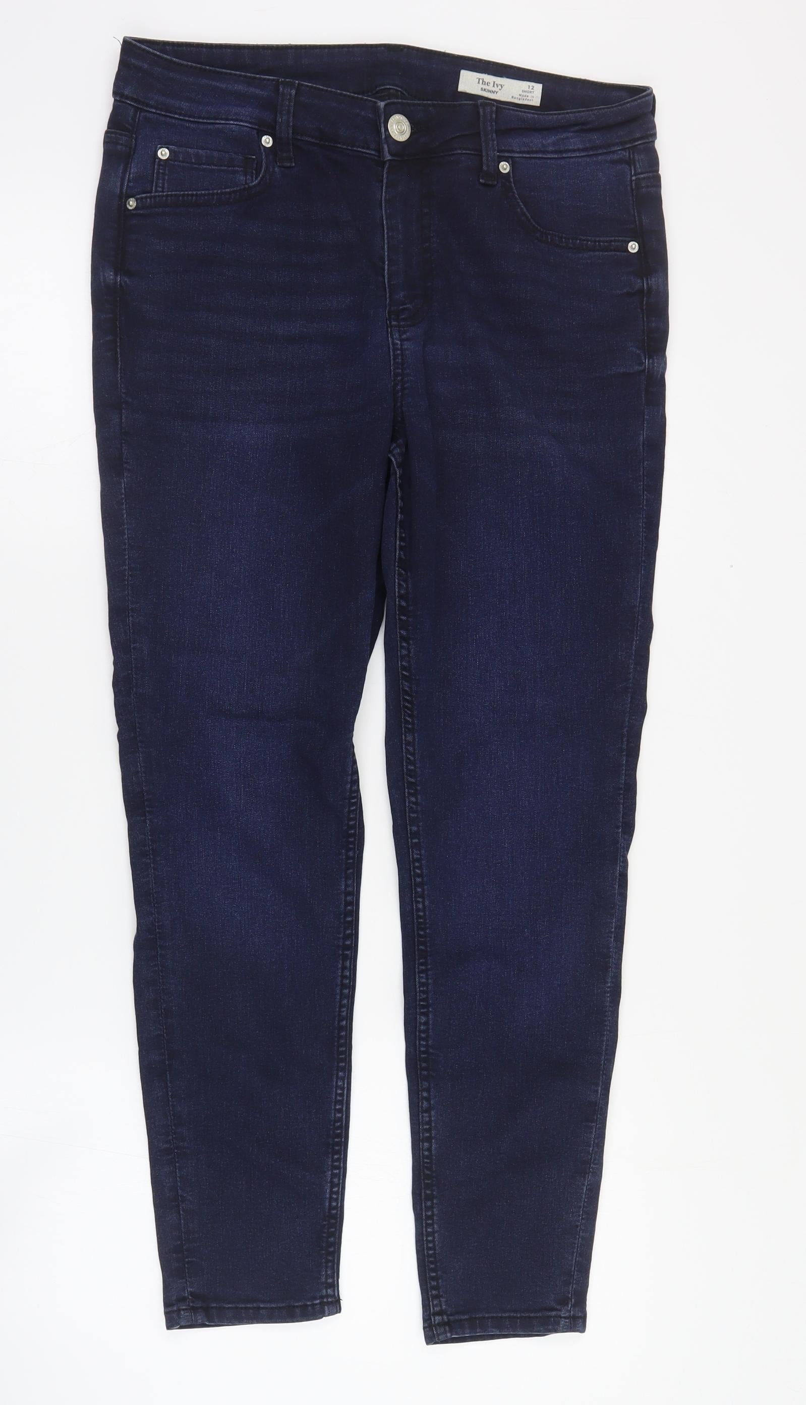 Marks and Spencer Womens Blue Cotton Skinny Jeans Size 12 L26 in Regul –  Preworn Ltd