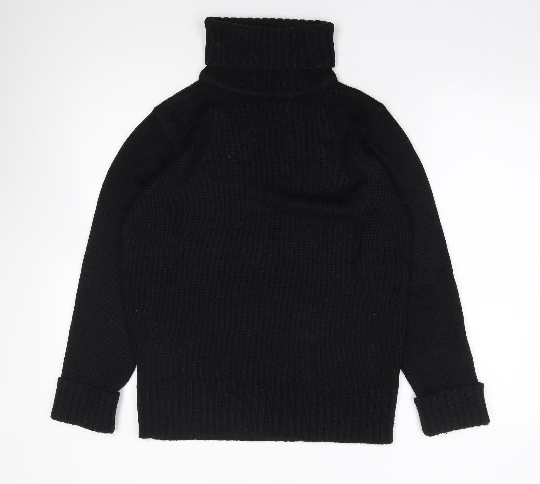 NEXT Womens Black Roll Neck Cotton Pullover Jumper Size 16, 47% OFF
