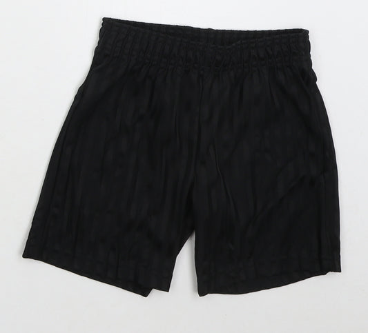 F&F Boys Black Striped Polyester Sweat Shorts Size 5-6 Years  Regular