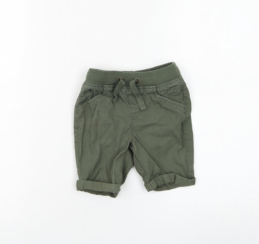 TU Boys Green Cotton Capri Trousers Size 2-3 Years Regular Pullover