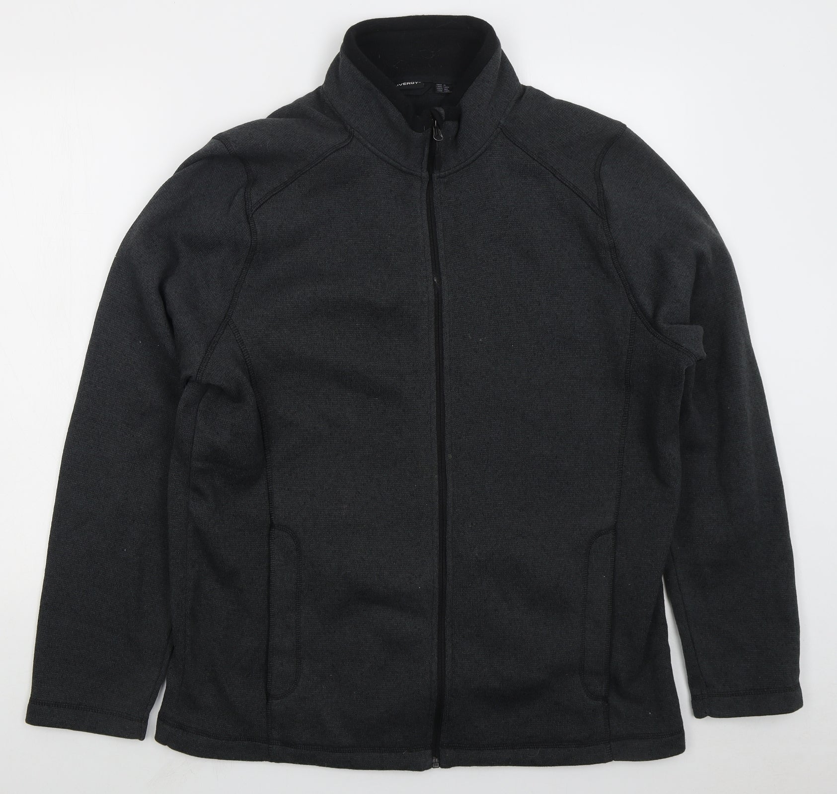 Ltd Full L Preworn Polyester Black Zip Size Mens – Livergy Sweatshirt
