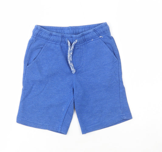 F&F Boys Blue Cotton Sweat Shorts Size 5-6 Years Regular