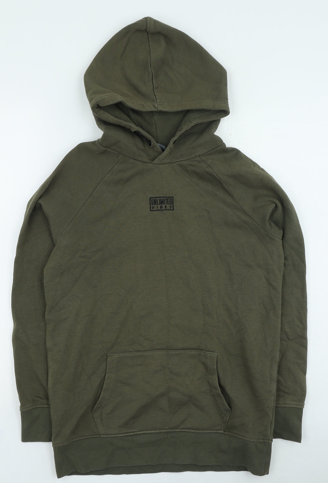 George Boys Green Cotton Pullover Hoodie Size 12 13 Years