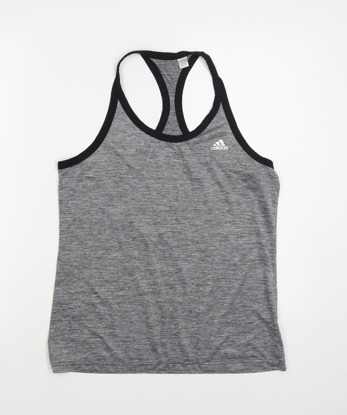 adidas Womens Grey Nylon Pullover Tank Size M Scoop Neck Pullover