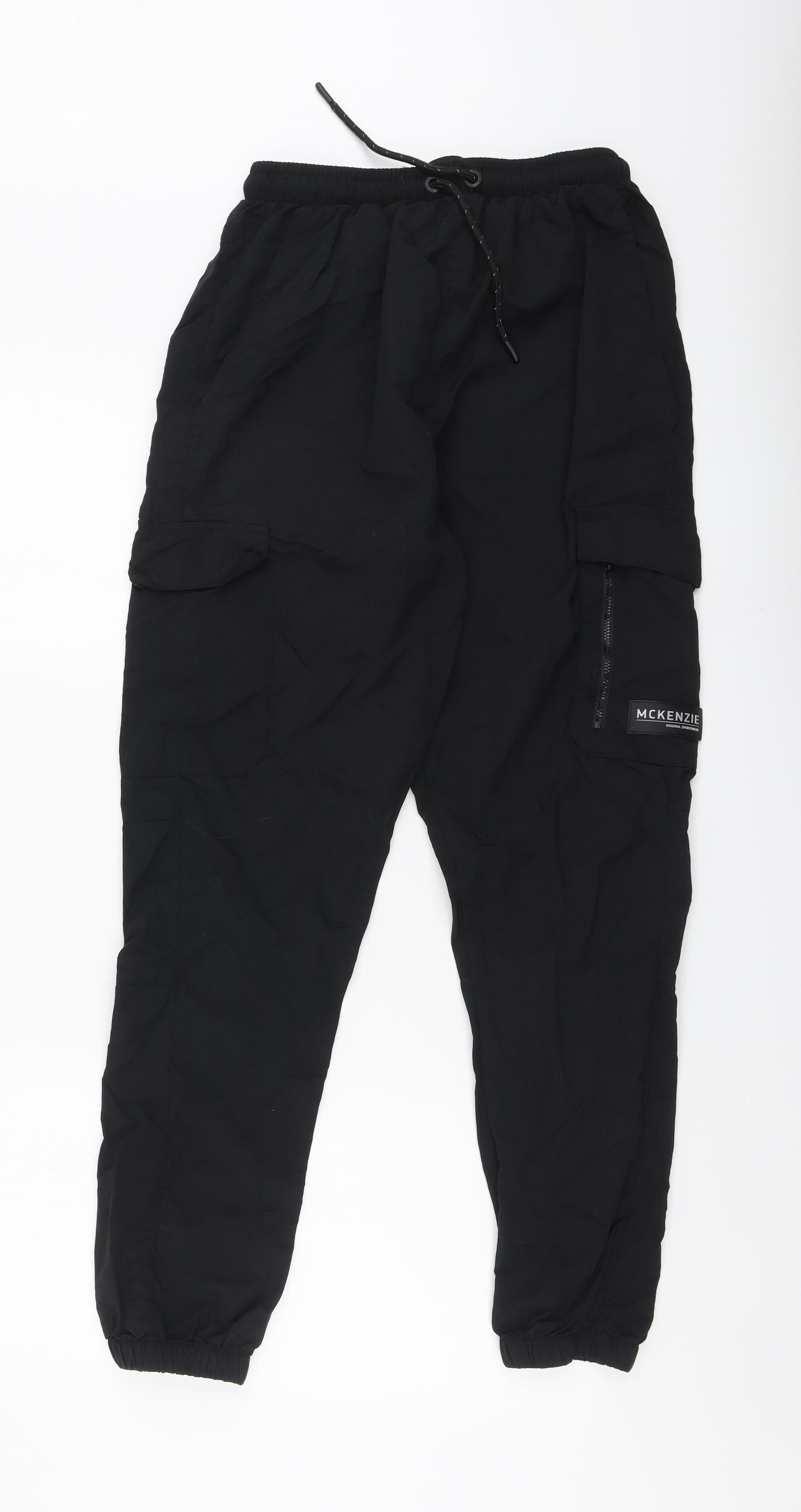 McKenzie Mens Black Polyamide Jogger Trousers Size M L30 in