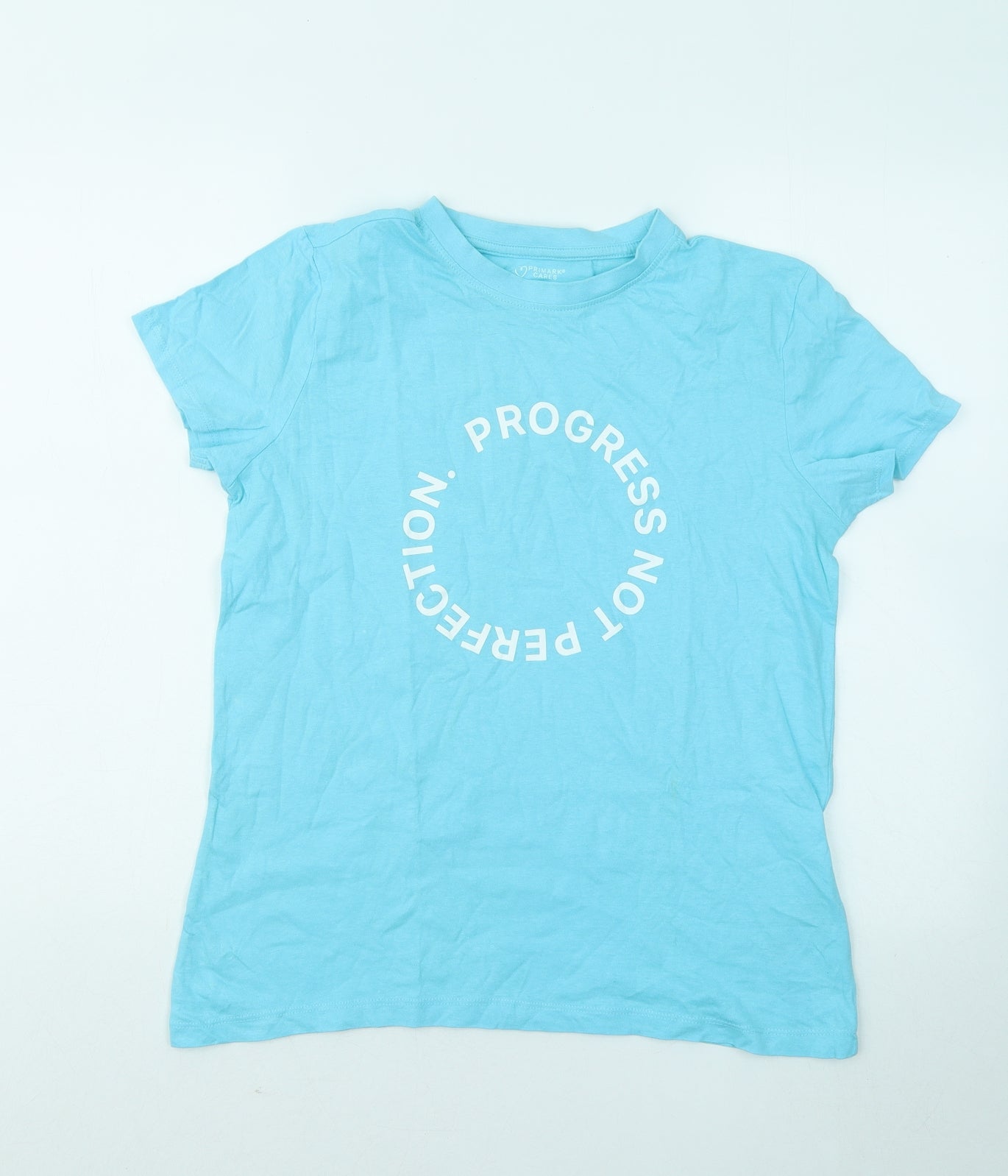 Primark Blue Basic T-Shirt 10 Round Neck - Progress – Preworn Ltd