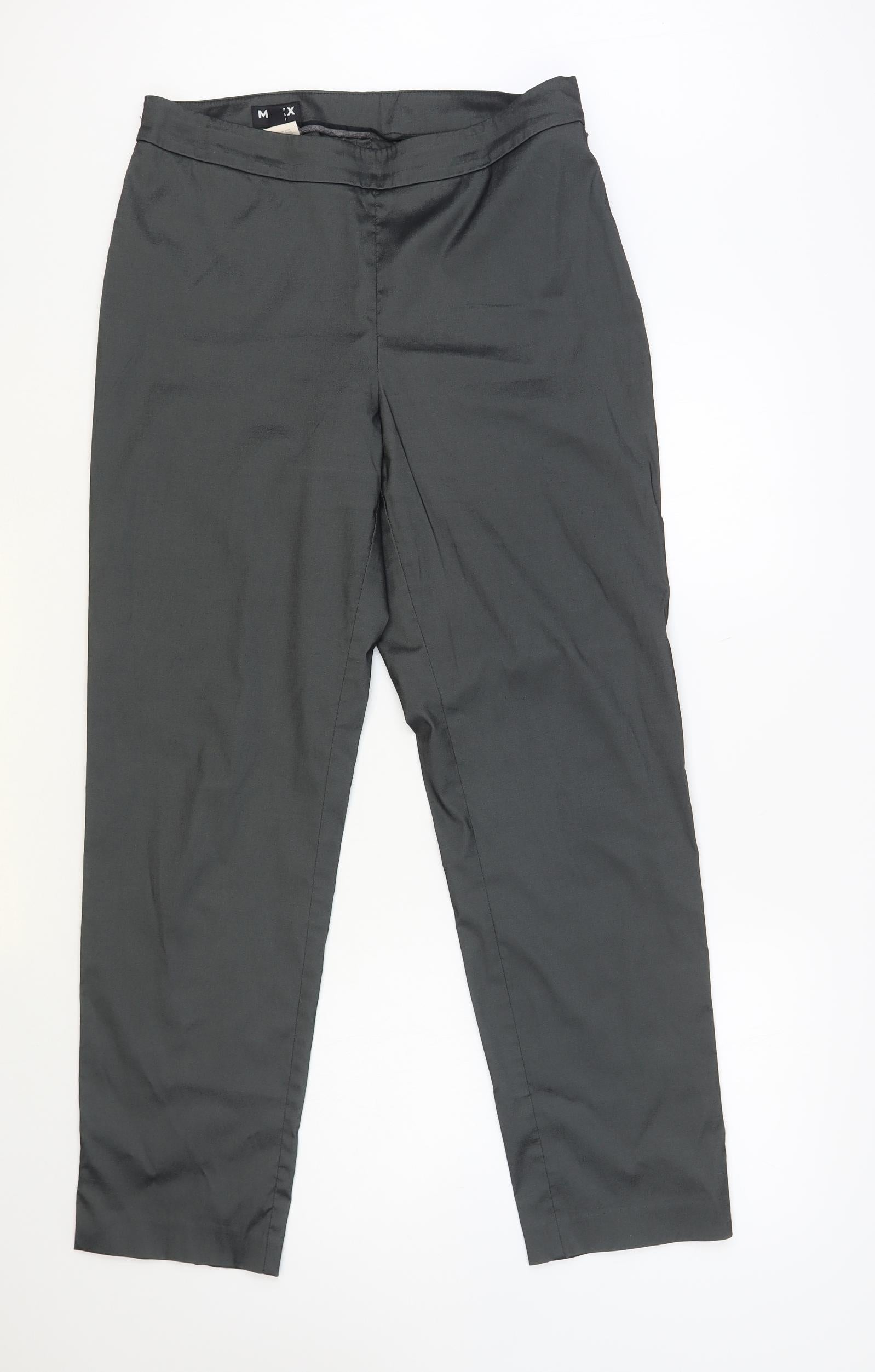 Mexx Womens Grey Nylon Trousers Size 16 L31 in Regular Zip