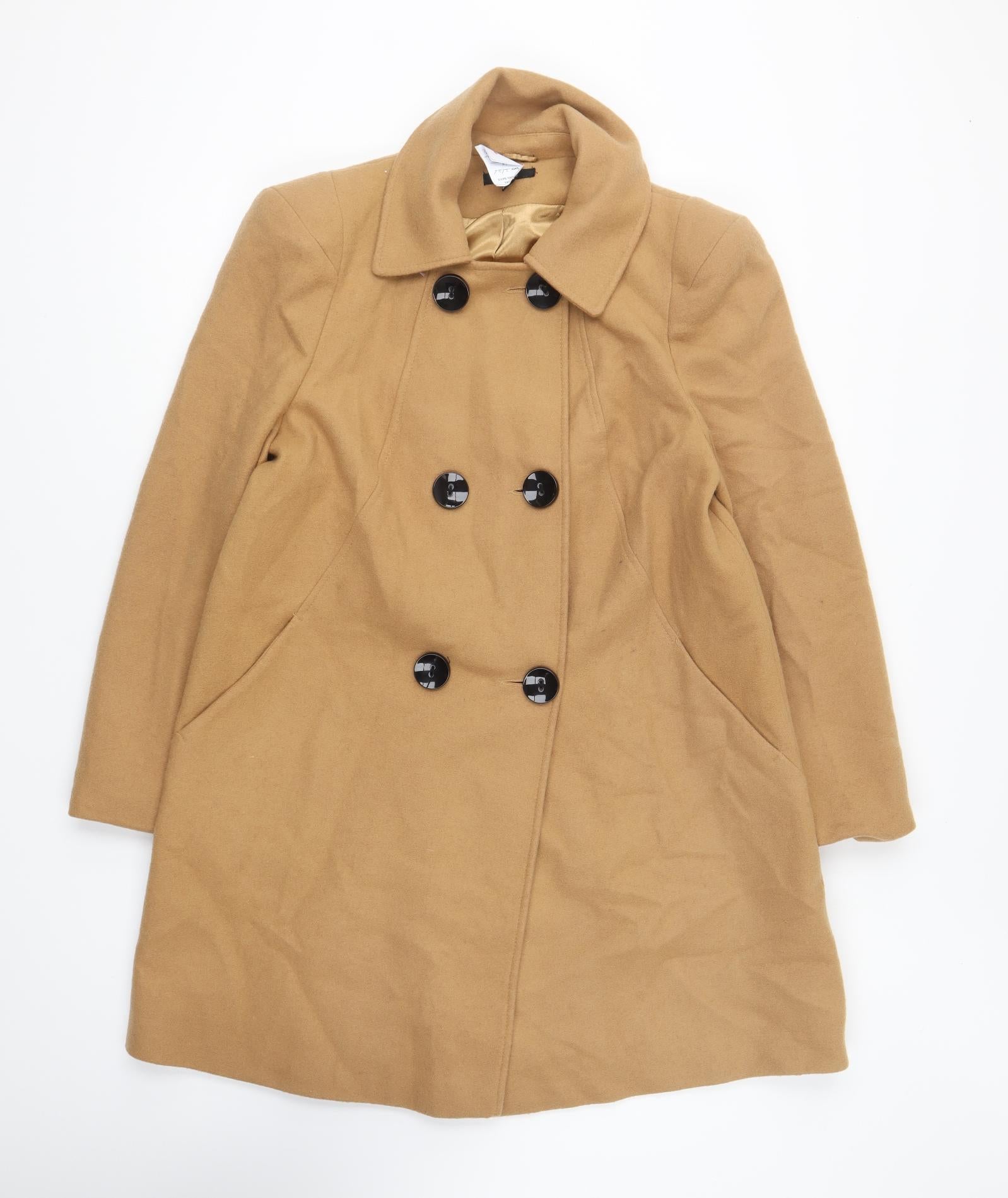 Womens Brown Pea Coat