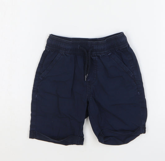 Lupilu Boys Blue Cotton Chino Shorts Size 3-4 Years Regular Drawstring