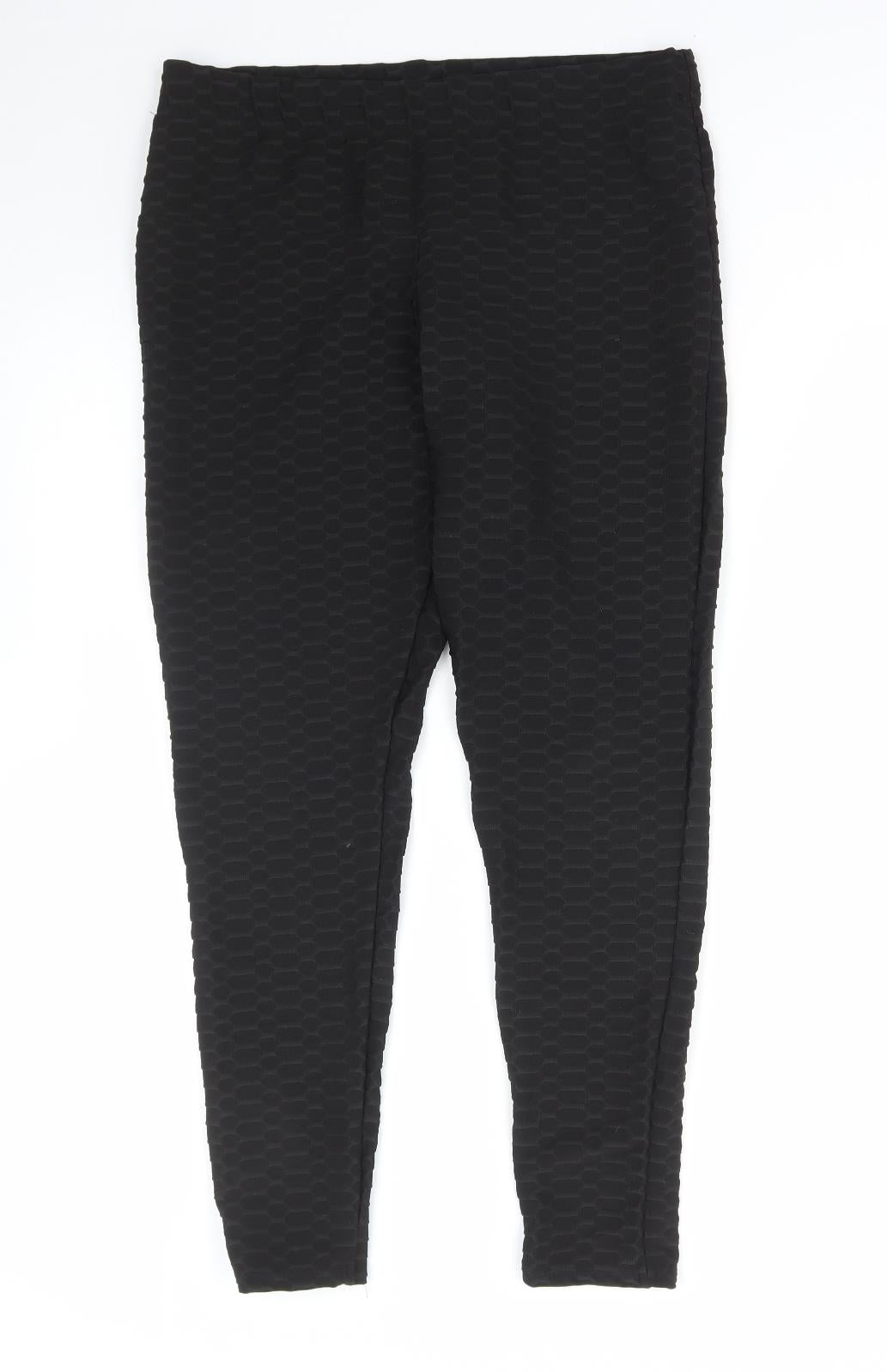 Pep&Co Womens Black Geometric Polyester Compression Leggings Size L L3 –  Preworn Ltd