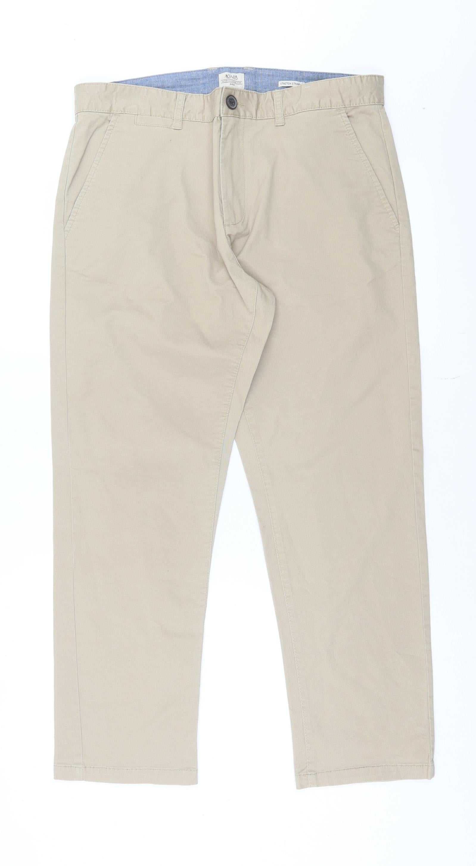 USA Samler blade søvn Matalan Mens Beige Cotton Chino Trousers Size 34 in L29 in Regular But –  Preworn Ltd