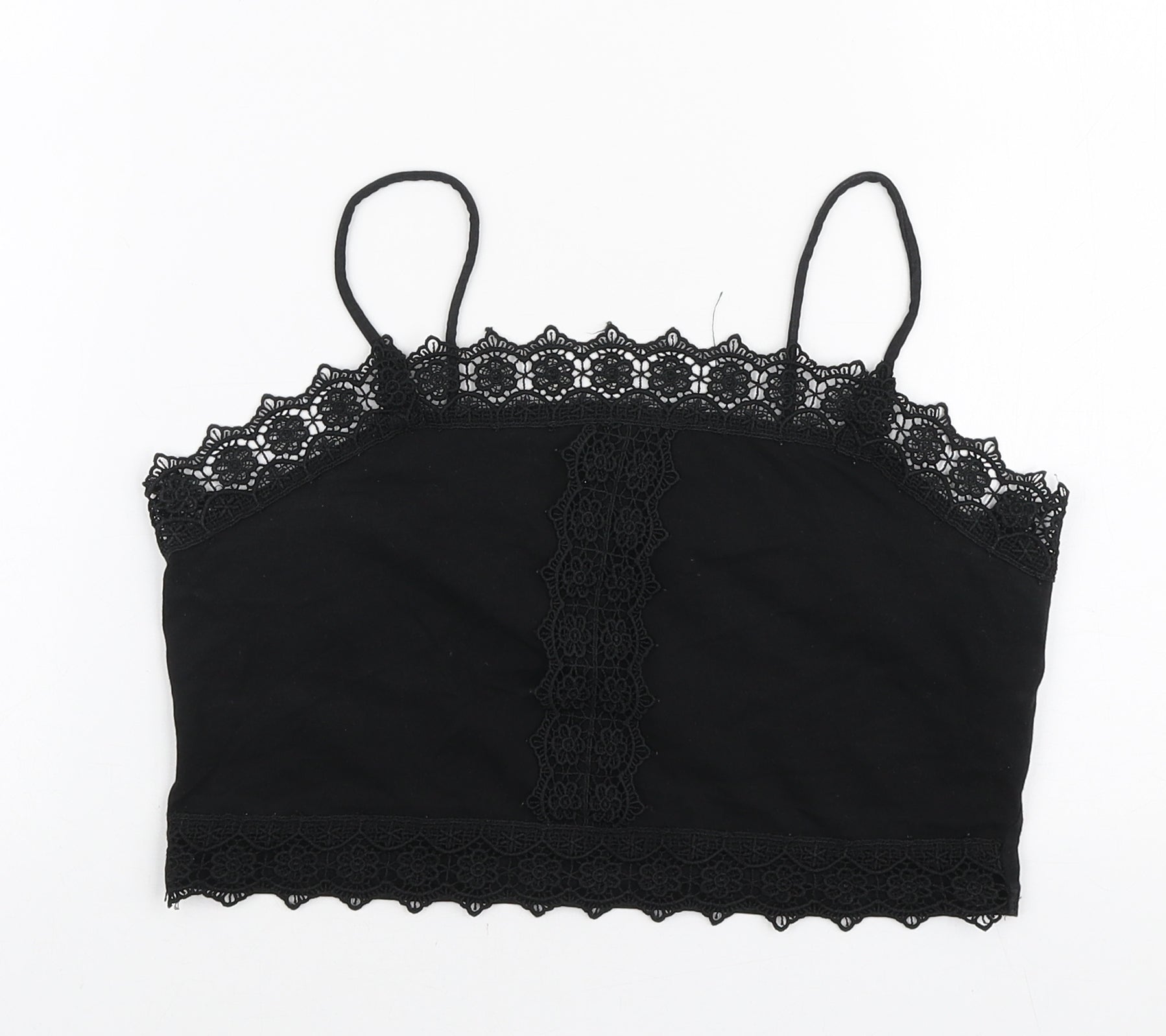 Primark Womens Black Polyester Camisole Tank Size 8 Square Neck - Lace –  Preworn Ltd