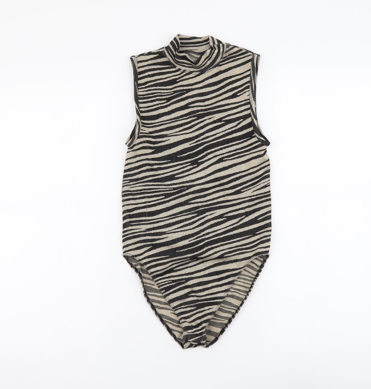 Primark Womens Beige Animal Print Polyester Bodysuit One-Piece Size S –  Preworn Ltd
