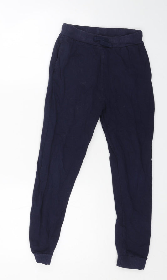 Studio Boys Blue Cotton Jogger Trousers Size 9-10 Years Regular Drawstring