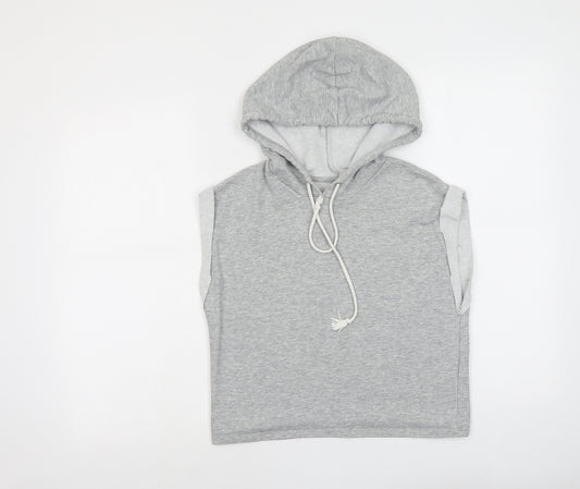 H&M Womens Grey Cotton Pullover Hoodie Size XS Pullover